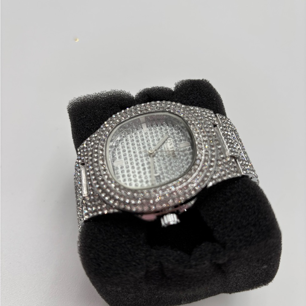 Pin Time Men's Quartz Fashion Watch Rhinestone - Picture 4 of 5